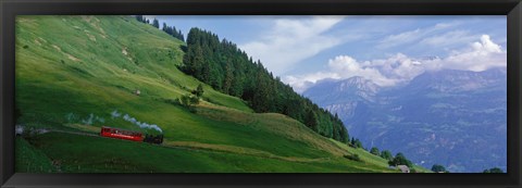 Framed Steam Train near Brienz Switzerland Print