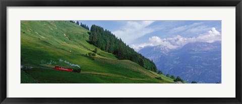 Framed Steam Train near Brienz Switzerland Print