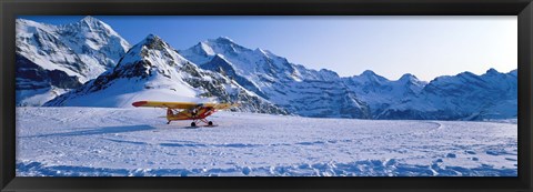 Framed Ski Plane Mannlichen Switzerland Print