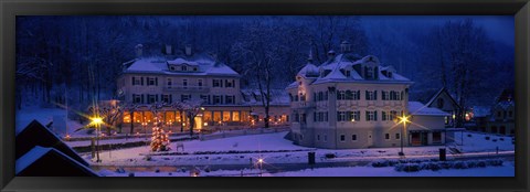 Framed Christmas Lights, Hohen-Schwangau, Germany Print