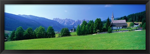 Framed Country Churches near Dachstein Gosau Austria Print