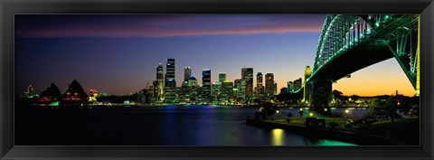 Framed Sydney Australia at dusk Print