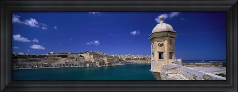 Framed Harbor at Valletta Malta Print