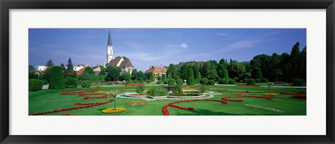 Framed Garden At Schonbrunn Palace (Schloss Schonbrunn), Vienna, Austria Print