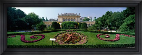 Framed Flower Clock, Stadtpark, Vienna, Austria Print