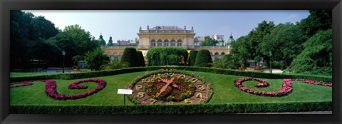 Framed Flower Clock, Stadtpark, Vienna, Austria Print