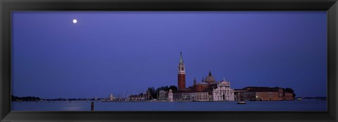 Framed Moon over San Giorgio Maggiore Church Venice Italy Print