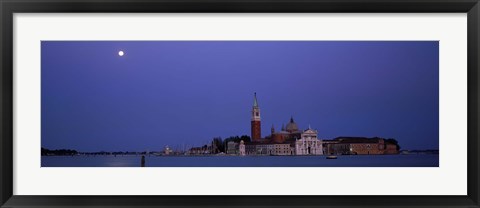 Framed Moon over San Giorgio Maggiore Church Venice Italy Print