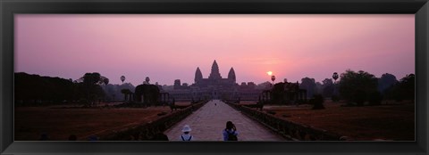 Framed Angkor Wat at dusk, Cambodia Print