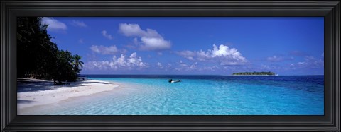 Framed Tropical Beach Ihru Maldives Print