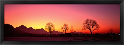 Framed Evening, Schwangau, Germany Print