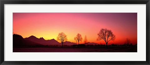 Framed Evening, Schwangau, Germany Print