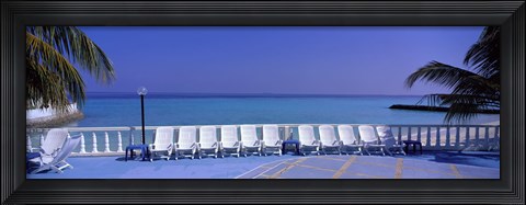 Framed Lounge Chairs, Giraavaru, Maldives Print
