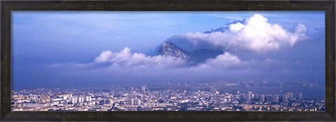 Framed Rock Of Gibraltar, Andalucia, Spain Print