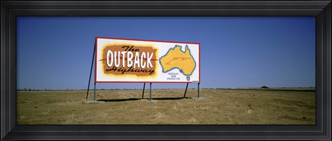Framed Billboard on a landscape, Outback, Australia Print