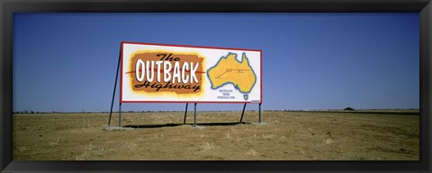 Framed Billboard on a landscape, Outback, Australia Print