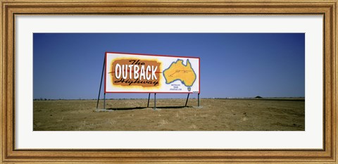Framed Billboard on a landscape, Outback, Australia Print