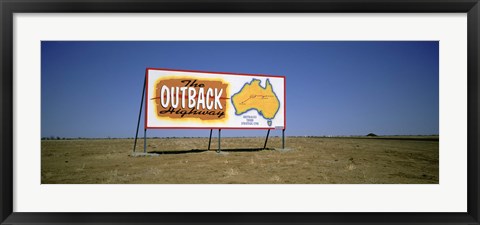 Framed Billboard on a landscape, Outback, Australia Print