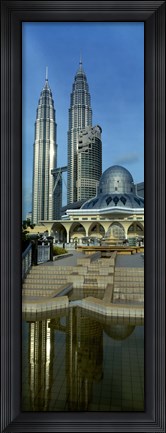 Framed Mosque and Petronas Towers Kuala Lumpur Malaysia Print