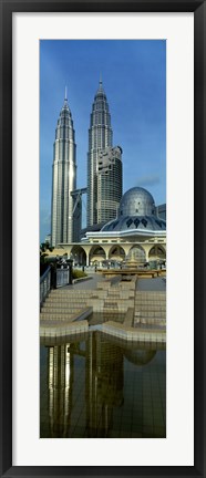 Framed Mosque and Petronas Towers Kuala Lumpur Malaysia Print