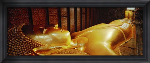 Framed Thailand, Bangkok, Wat Po, Reclining Buddha Print