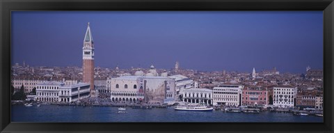 Framed Aerial View Of A City Along A Canal, Venice, Italy Print