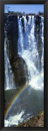 Framed Victoria Falls Zimbabwe Africa (vertical) Print