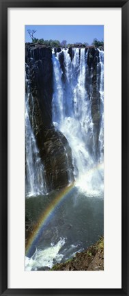 Framed Victoria Falls Zimbabwe Africa (vertical) Print