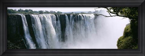 Framed Waterfall in a forest, Victoria Falls, Zimbabwe, Africa Print