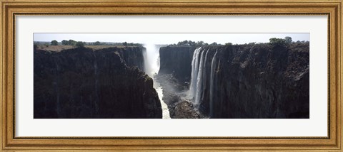 Framed Waterfall, Victoria Falls, Zambezi River, Zimbabwe Print