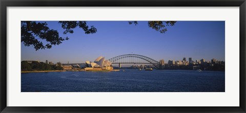 Framed Bridge over water, Sydney Opera House, Sydney, New South Wales, Australia Print