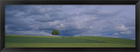 Framed Storm clouds over a field, Zurich Canton, Switzerland Print