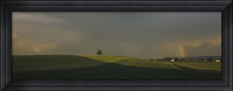 Framed Storm clouds over a field, Canton Of Zurich, Switzerland Print