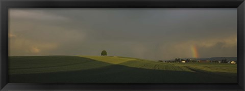 Framed Storm clouds over a field, Canton Of Zurich, Switzerland Print