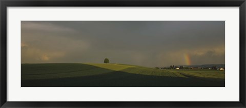 Framed Storm clouds over a field, Canton Of Zurich, Switzerland Print