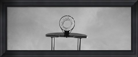 Framed Low angle view of a basketball hoop Print