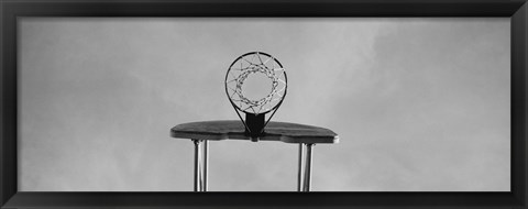 Framed Low angle view of a basketball hoop Print