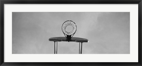 Framed Low angle view of a basketball hoop Print