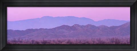 Framed Desert At Sunrise, Anza Borrego California, USA Print