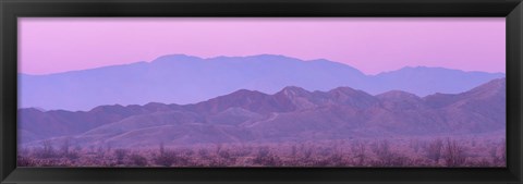 Framed Desert At Sunrise, Anza Borrego California, USA Print