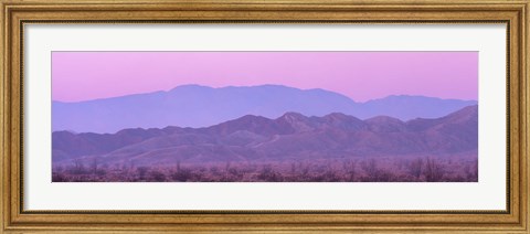 Framed Desert At Sunrise, Anza Borrego California, USA Print