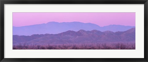 Framed Desert At Sunrise, Anza Borrego California, USA Print