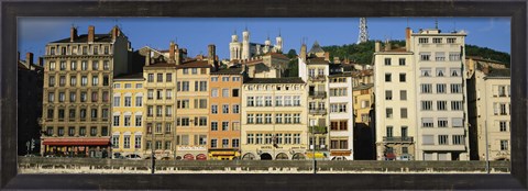 Framed Buildings In A City, Lyon, France Print
