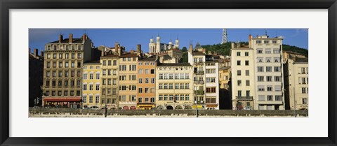 Framed Buildings In A City, Lyon, France Print