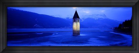 Framed Lago Di Resia Church, Tyrol, Italy Print