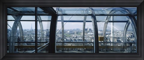 Framed Elevated walkway in a museum, Pompidou Centre, Beauborg, Paris, France Print