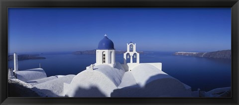 Framed Church Roof, Greece Print