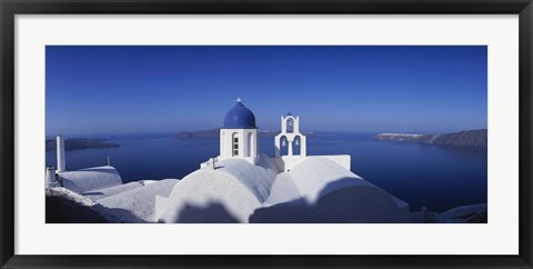 Framed Church Roof, Greece Print