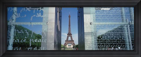 Framed Eiffel Tower through a Window, Paris, France Print