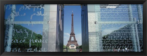 Framed Eiffel Tower through a Window, Paris, France Print